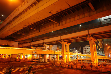 Fototapeta premium Krajobraz miejski w Osace / Krajobrazy wokół dzielnicy Minato