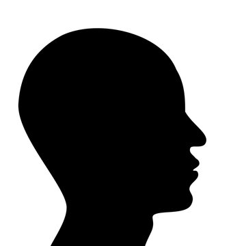 silhouette head face profile man person portrait