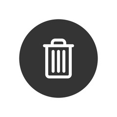 Trash vector icon in modern style for web site and mobile app