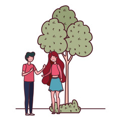 couple dancing in landscape with trees and plants