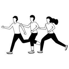 people running activity