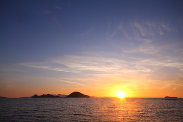 Seaside town of Turgutreis and spectacular sunsets