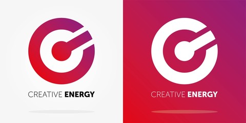 Creative Energy dynamic logo with gradient. abstract logo design. creative logo