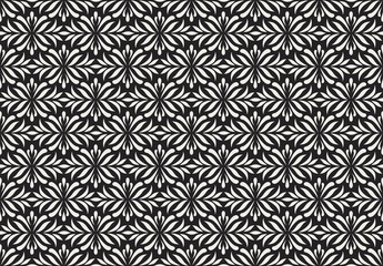 Ornamental Arabesque floral tiles seamless vector pattern. Abstract Art Deco Flower Background.