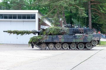 German main battle tank at a tactic demonstration