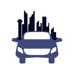 autonomous smart car icon vector ilustration