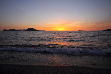 Seaside town of Turgutreis and spectacular sunsets