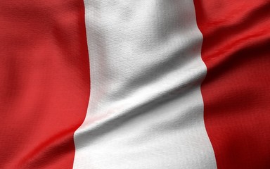 3D Illustration of Peru Flag