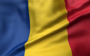 3D Illustration of Romania Flag