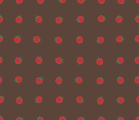 Vector seamless pattern with tomatoes.