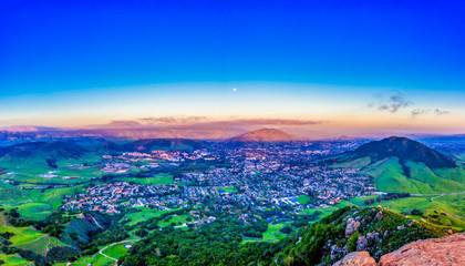 Panorama of Mountain, city, landscape