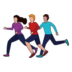 people running activity