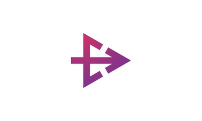 letter e arrow logo