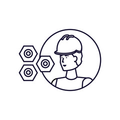 Isolated avatar of professional worker design
