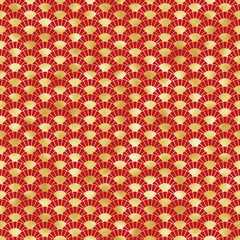 Lunar New Year Seamless Pattern - Red and gold pattern design for Lunar or Chinese New Year