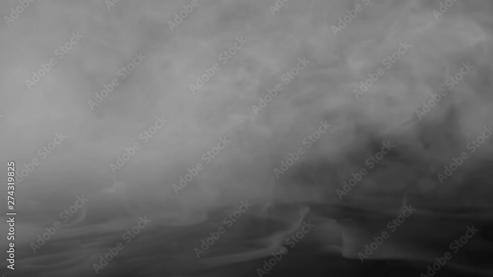 Poster slowly moving fog with thick iridescent twists. to overlay on a video or photo, place a layer of fog