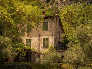 Fototapeta premium Image of an old abandoned house, lost places