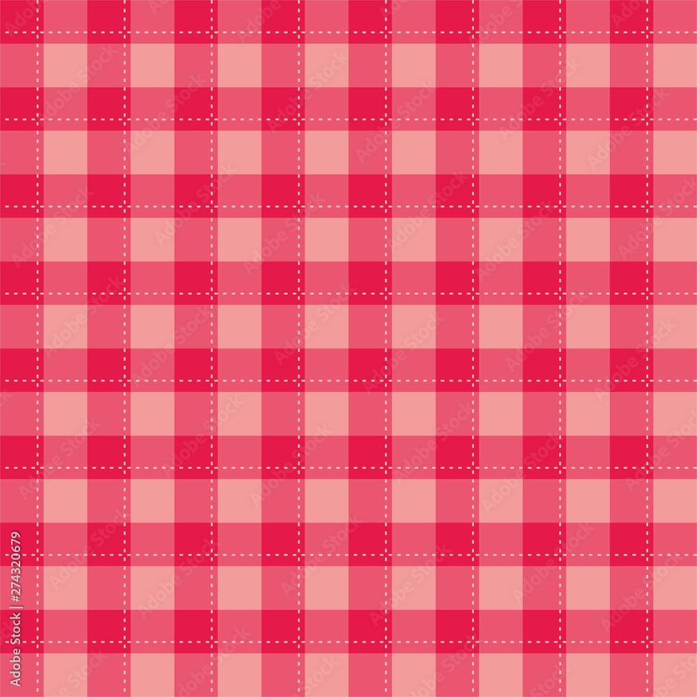 Poster seamless sweet pink background - checkered vector pattern or grid texture for web design, desktop wa