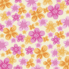 floral pattern. Floral ornamental background, design template. Flower pattern. Fabric with a pattern. Decor pattern.