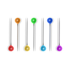 The Colorful Sewing Pins Collection, Vector EPS 10 Illustration