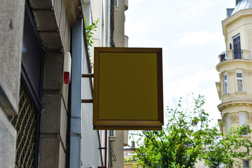 blank billboard on the street. signboard. Mockup
