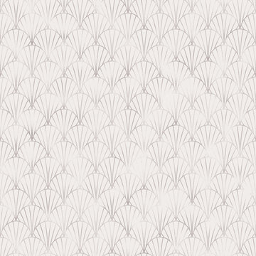 Art Deco Seamless Pattern - Repeating metallic pattern design with art deco motif
