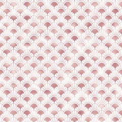 Art Deco Seamless Pattern - Repeating metallic pattern design with art deco motif