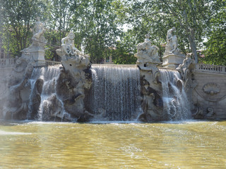 Fototapeta na wymiar Fontana dei mesi in Turin