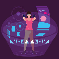 Design of woman using technology of augmented reality