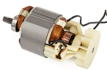 Electric motor isolated on a white background