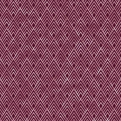 Foto op Plexiglas Bordeaux Art deco naadloos patroon - herhalend metalen patroonontwerp met art deco-motief