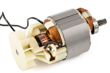 Electric motor isolated on a white background