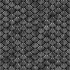 Art Deco Seamless Pattern - Repeating metallic pattern design with art deco motif