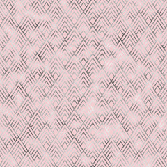 Art Deco Seamless Pattern - Repeating metallic pattern design with art deco motif