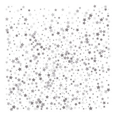 Silver glitter falling stars.