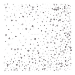 Silver glitter falling stars.