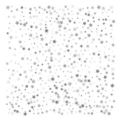 Silver glitter falling stars.