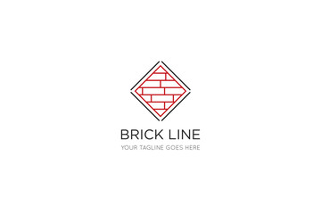 brick logo and icon vector illustration design template