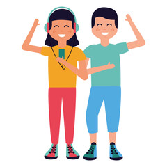 people listening music