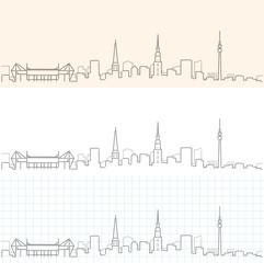 Dortmund Hand Drawn Profile Skyline