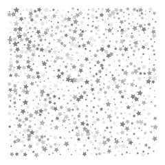 Silver glitter falling stars.