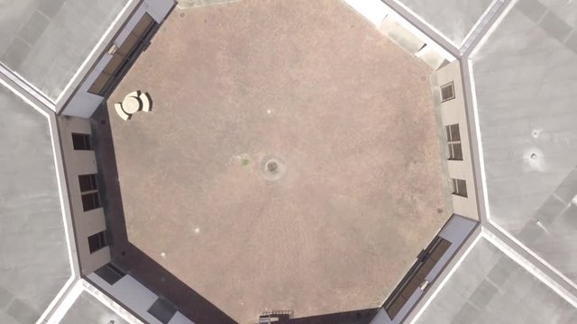 Birds eye view of the memorial at Holt cemetery in New Orleans Louisiana, aerial