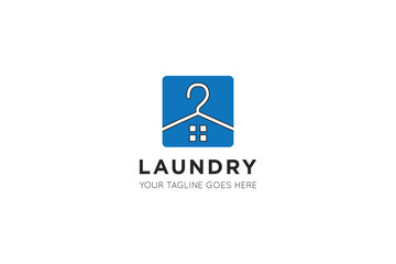 laundry logo and icon vector illustration design template