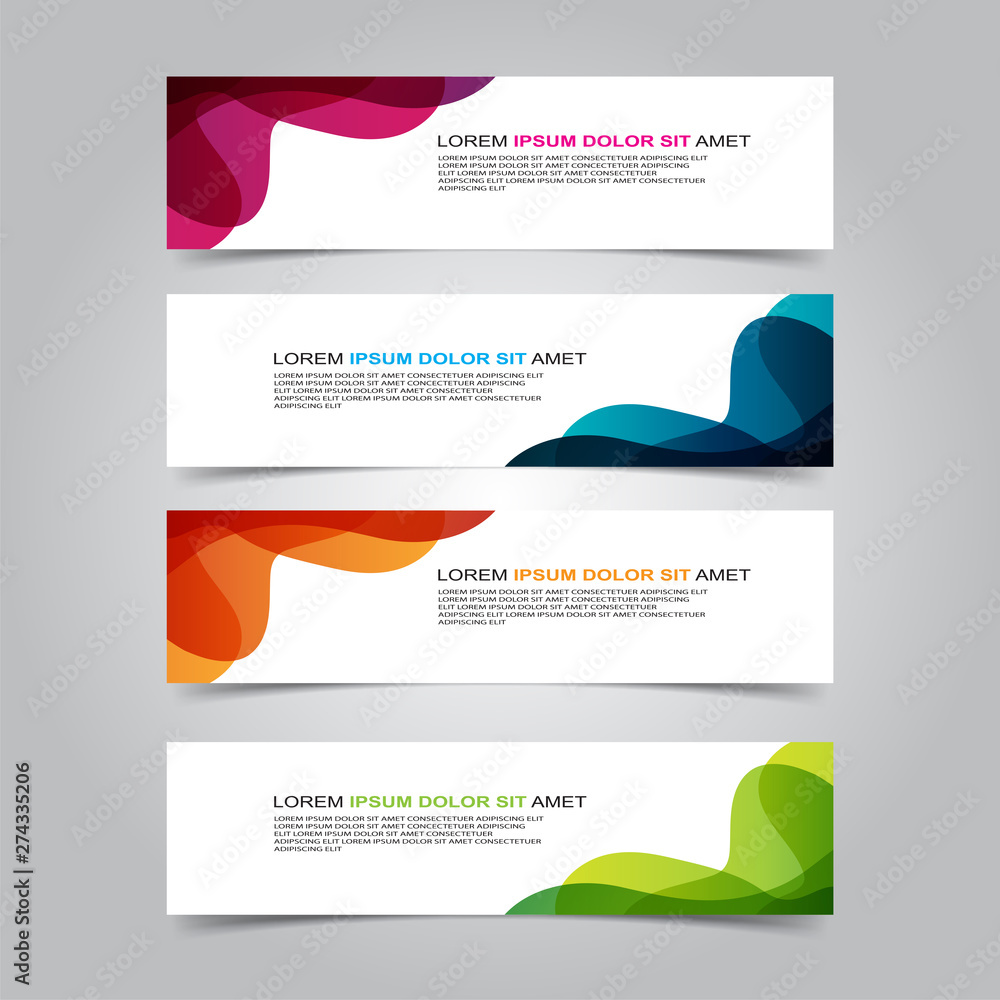 Wall mural vector abstract design banner web template