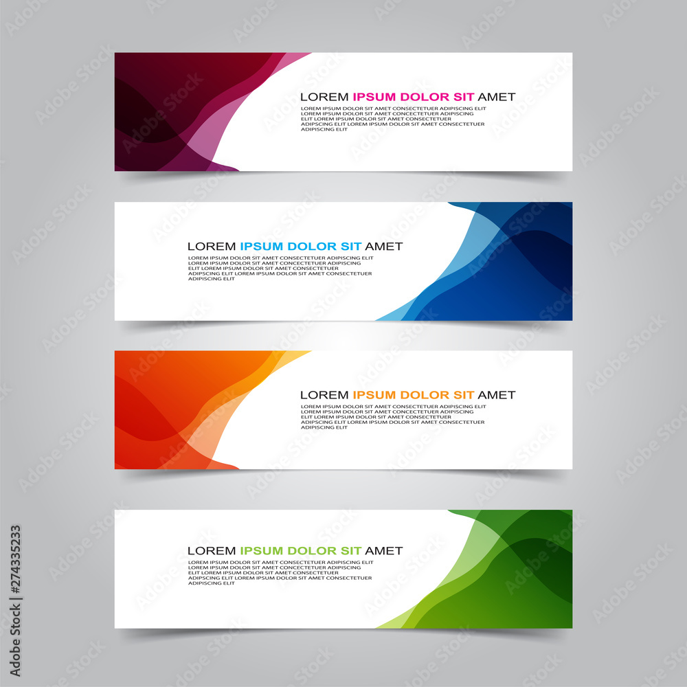 Wall mural vector abstract design banner web template