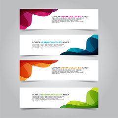 Vector abstract design banner web template