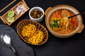 Khao Soi Recipe, Northern Style Curried Noodle Soup with Chicken.,Khao Soi Kai