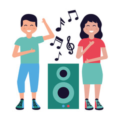 people listening music