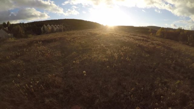 Aerial View Of Windy Field