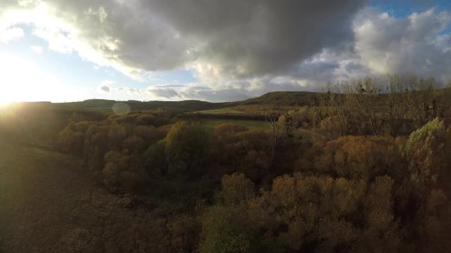 Aerial View Of Windy Field